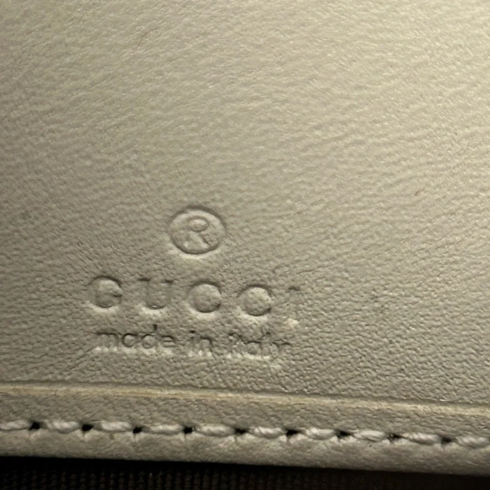GUCCI Sylvie Web Accent Sherry Line Leather Accordion Zip Around Long Wallet